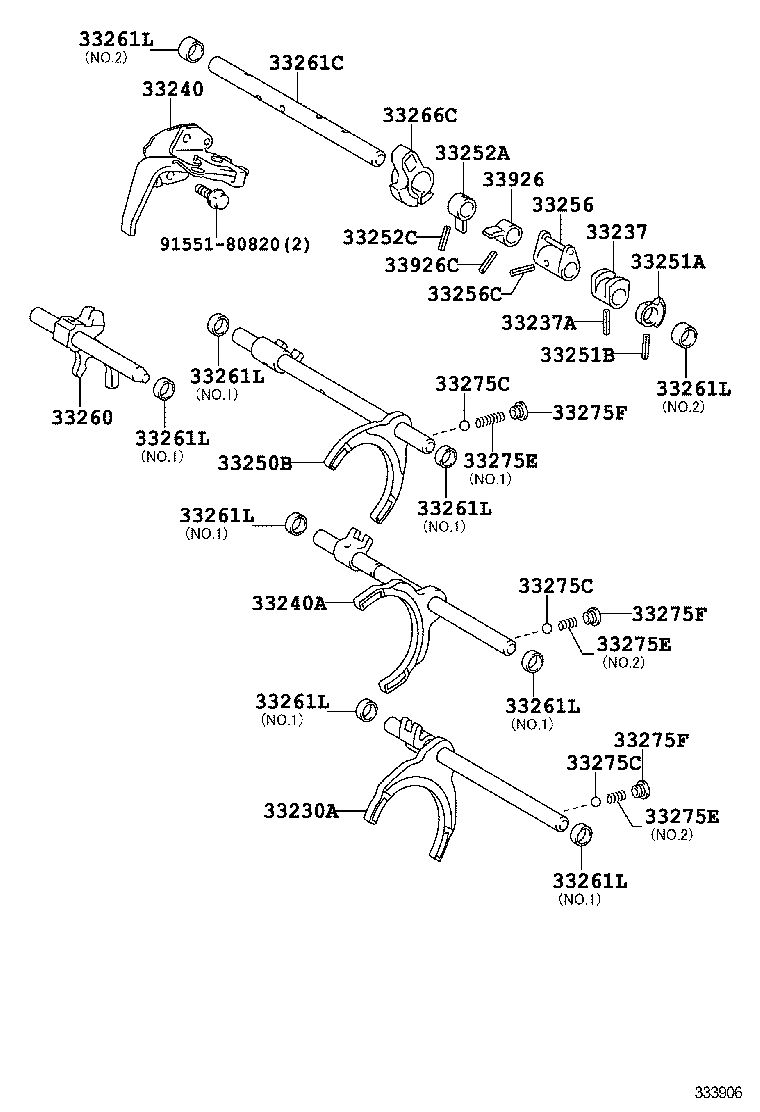 33233-20020 HEAD, GEAR SHIFT, NO.2 product image
