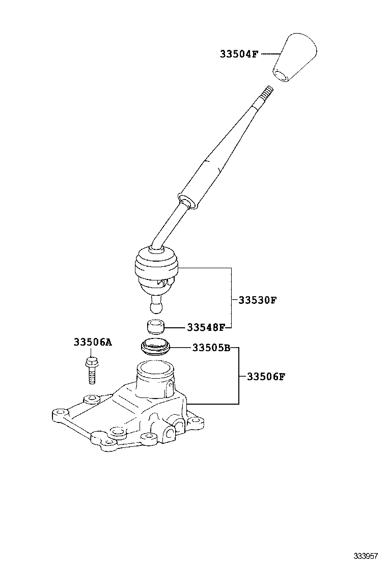 33530-60451 LEVER ASSY, SHIFT (FOR FLOOR SHIFT) product image