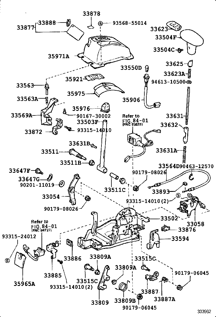 33504-14070 KNOB SUB-ASSY, SHIFT LEVER product image