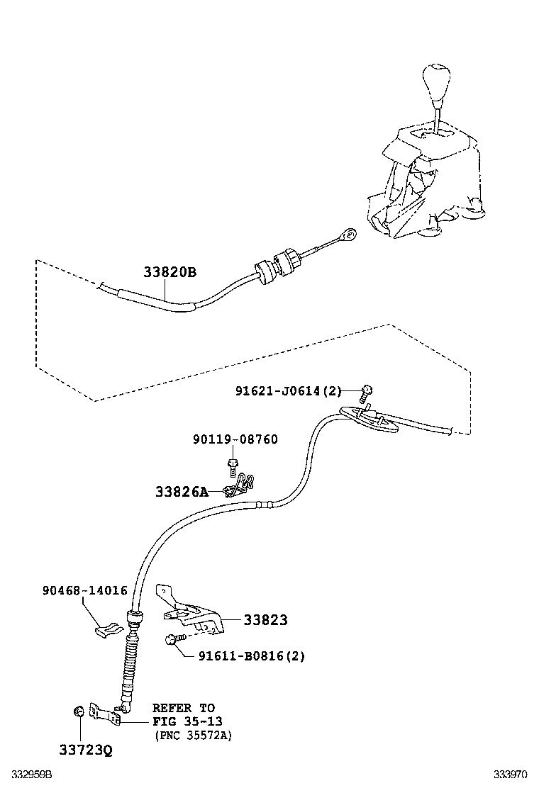 33820-33320 CABLE ASSY, TRANSMISSION CONTROL product image
