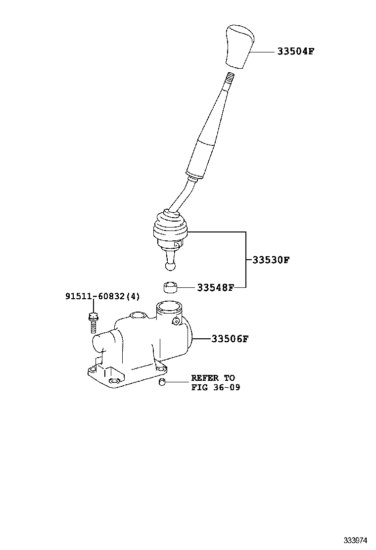 33530-60680 LEVER ASSY, SHIFT (FOR FLOOR SHIFT) product image