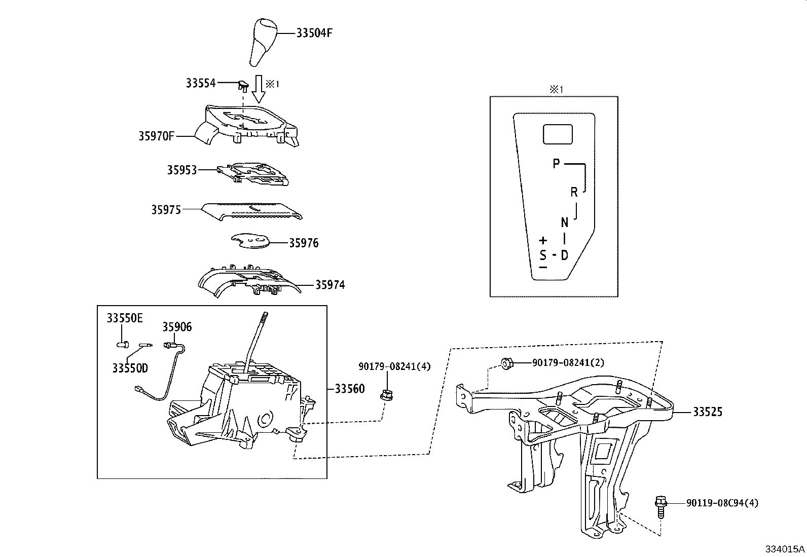 Toyota 33560-0E060 UNIT ASSY, SHIFT LOCK CONTROL