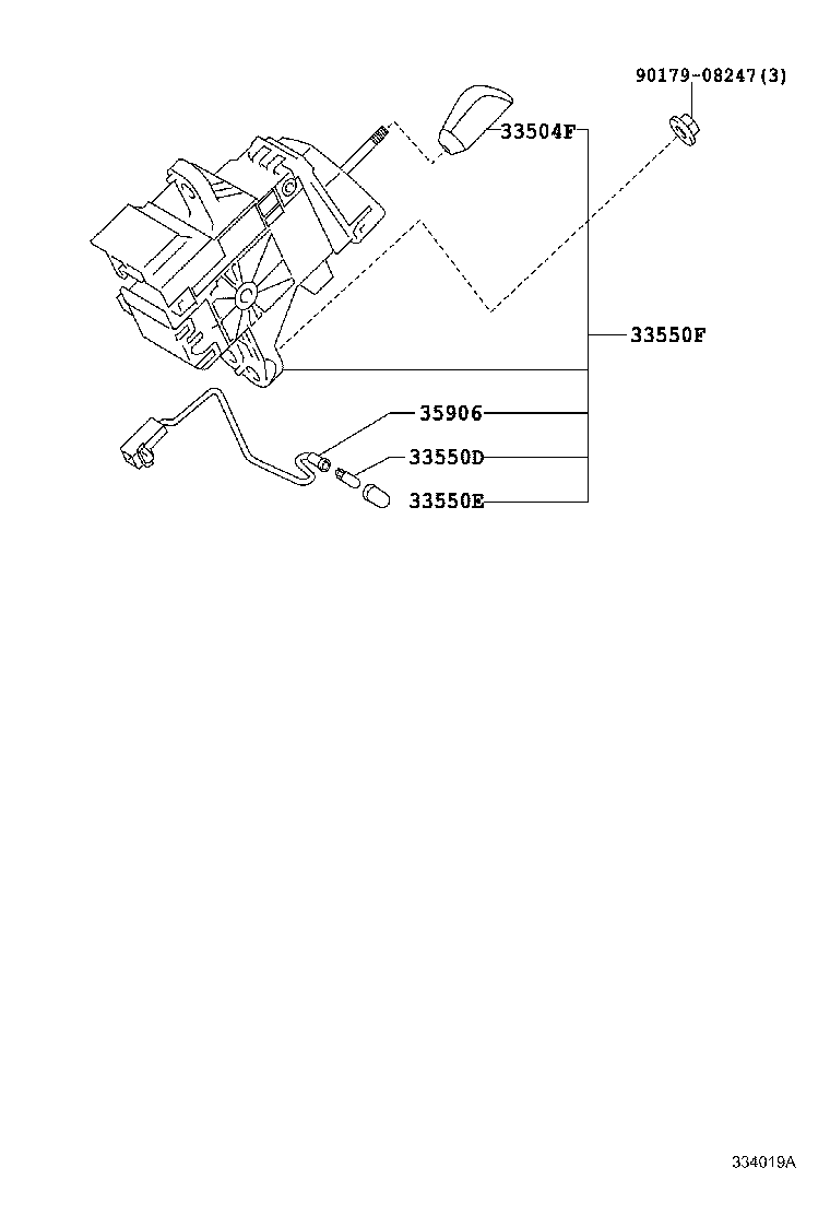 33504-79005 KNOB SUB-ASSY, SHIFT LEVER product image