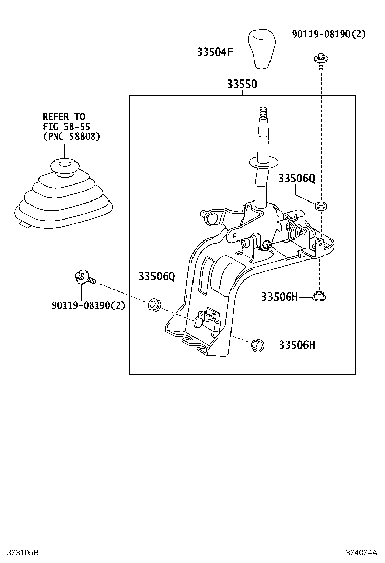 33820-0W032 CABLE TRANSMISSION CONTROL SHIFT (FOR FLOOR SHIFT) product image