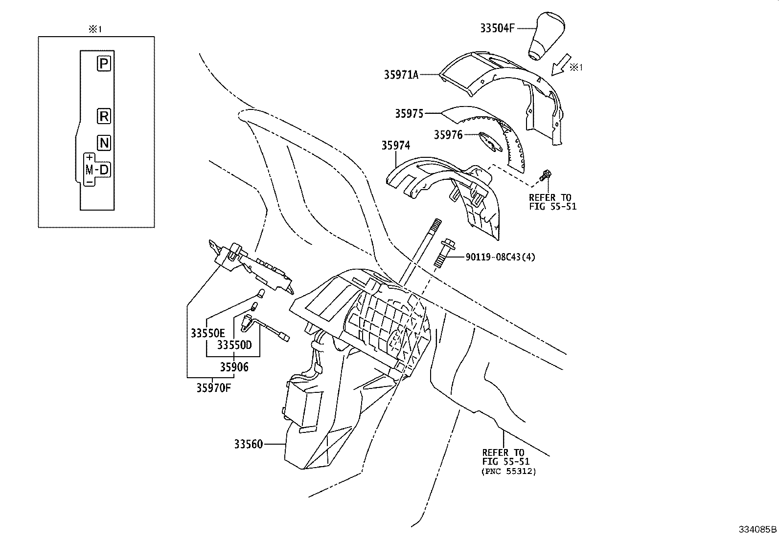 33829-58010 SUPPORT, TRANSMISSION CONTROL CABLE product image