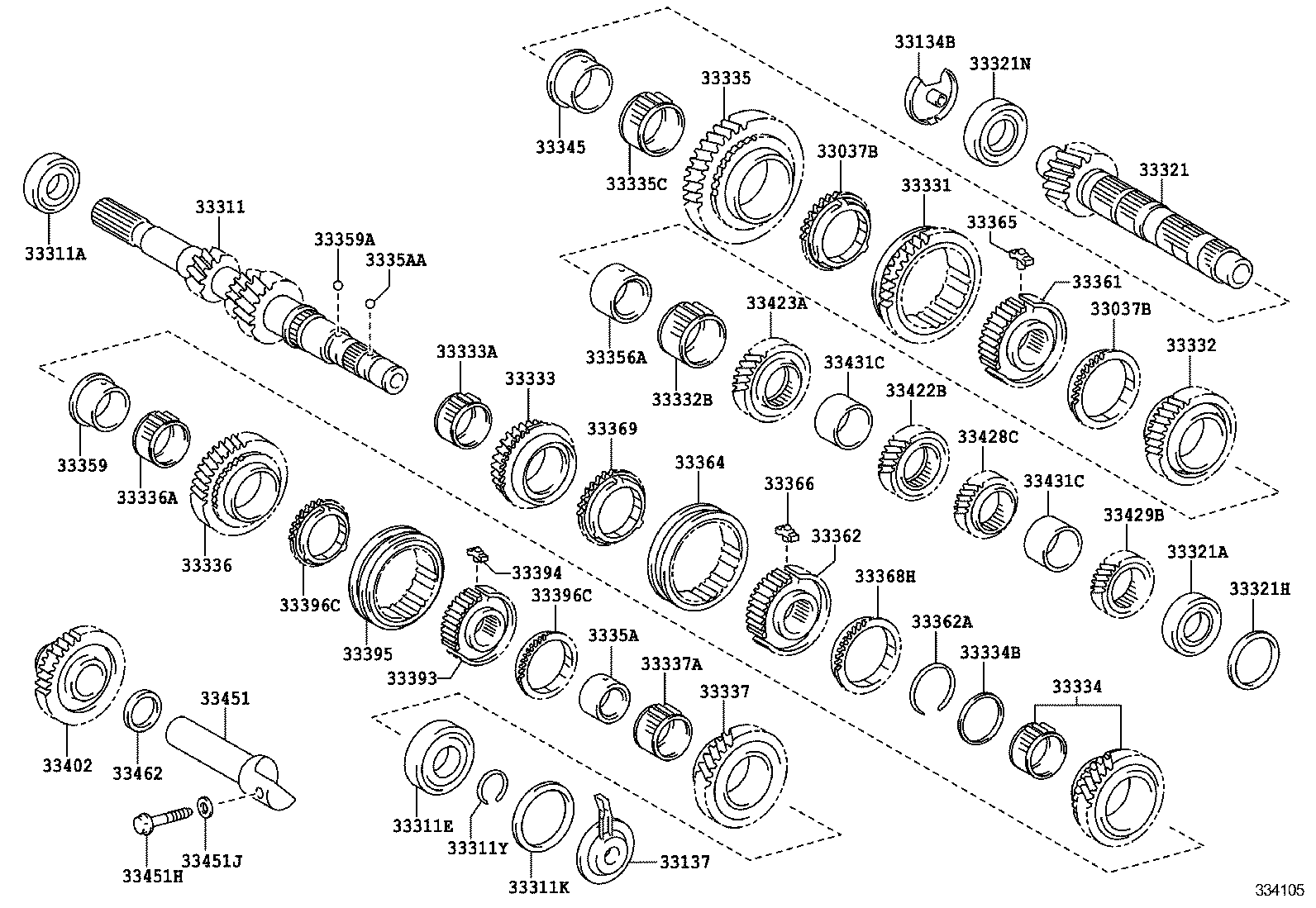 33037-02011 GEAR SUB-ASSY, 6TH product image