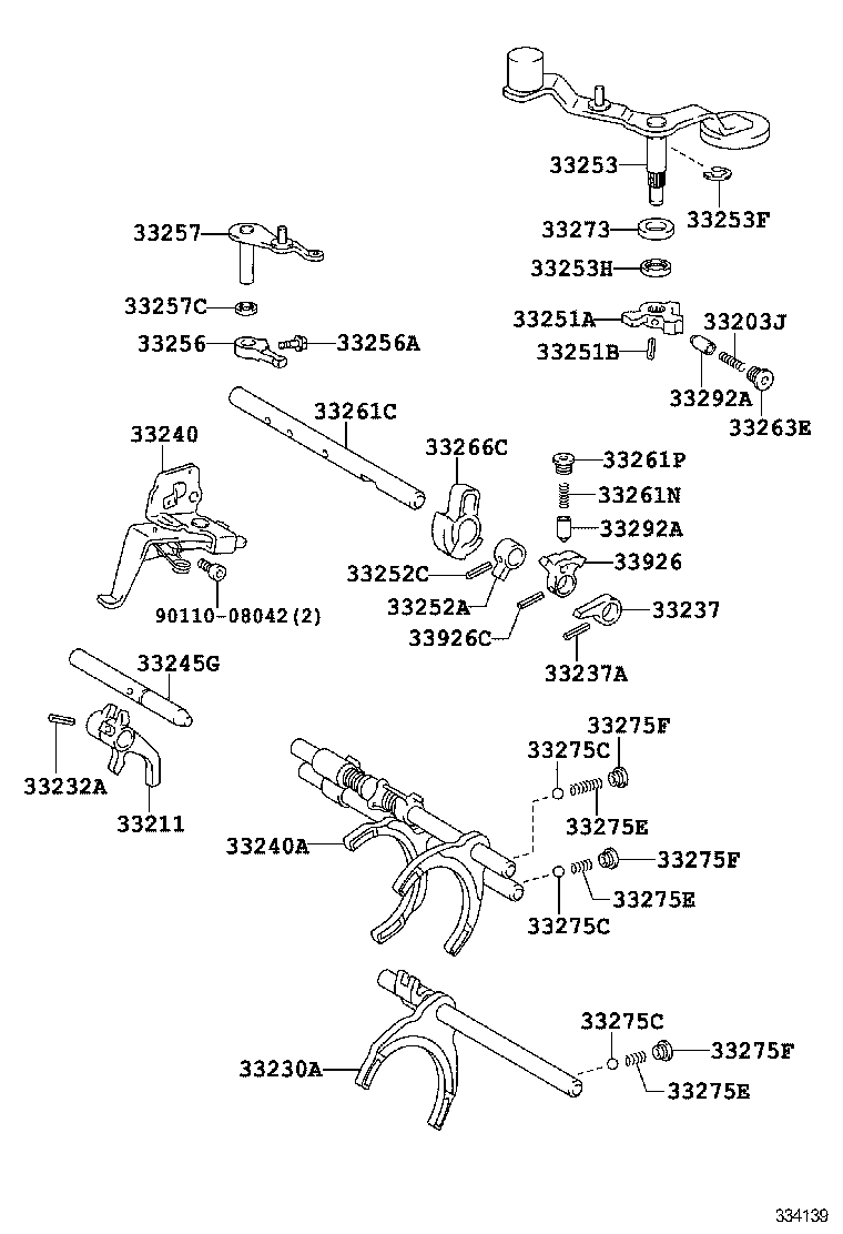33257-21010 LEVER, SELECT OUTER product image