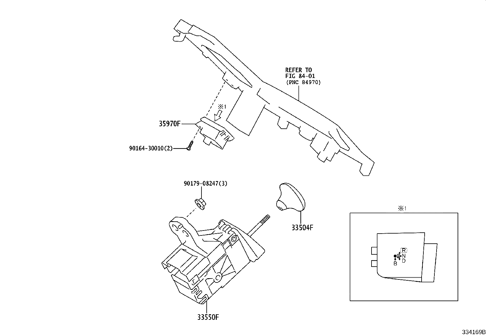 33504-76010 KNOB SUB-ASSY, SHIFT LEVER product image