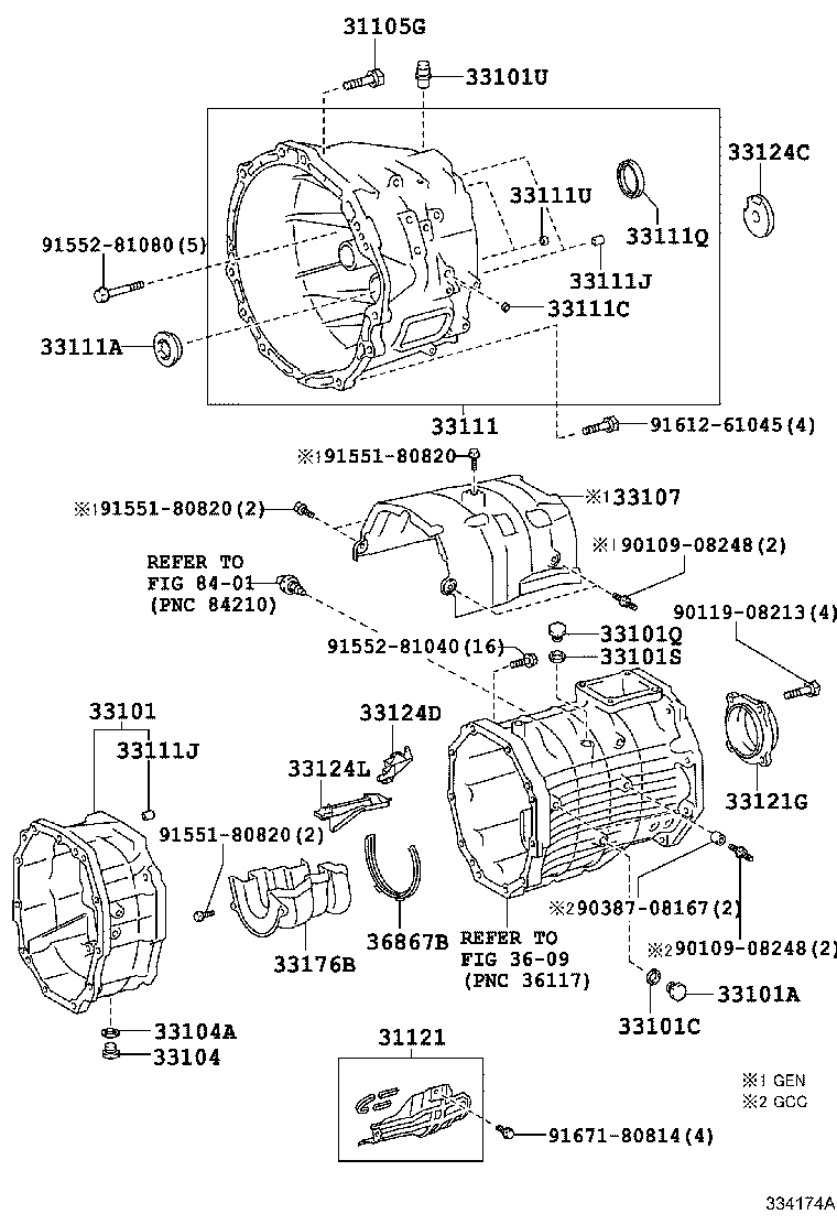 33107-35010 COVER SUB-ASSY, TRANSMISSION, UPPER product image