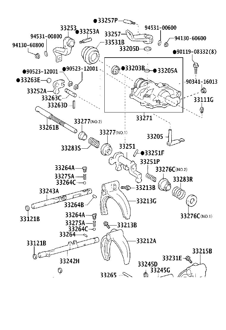33253-37180 LEVER, SHIFT OUTER, NO.1 product image