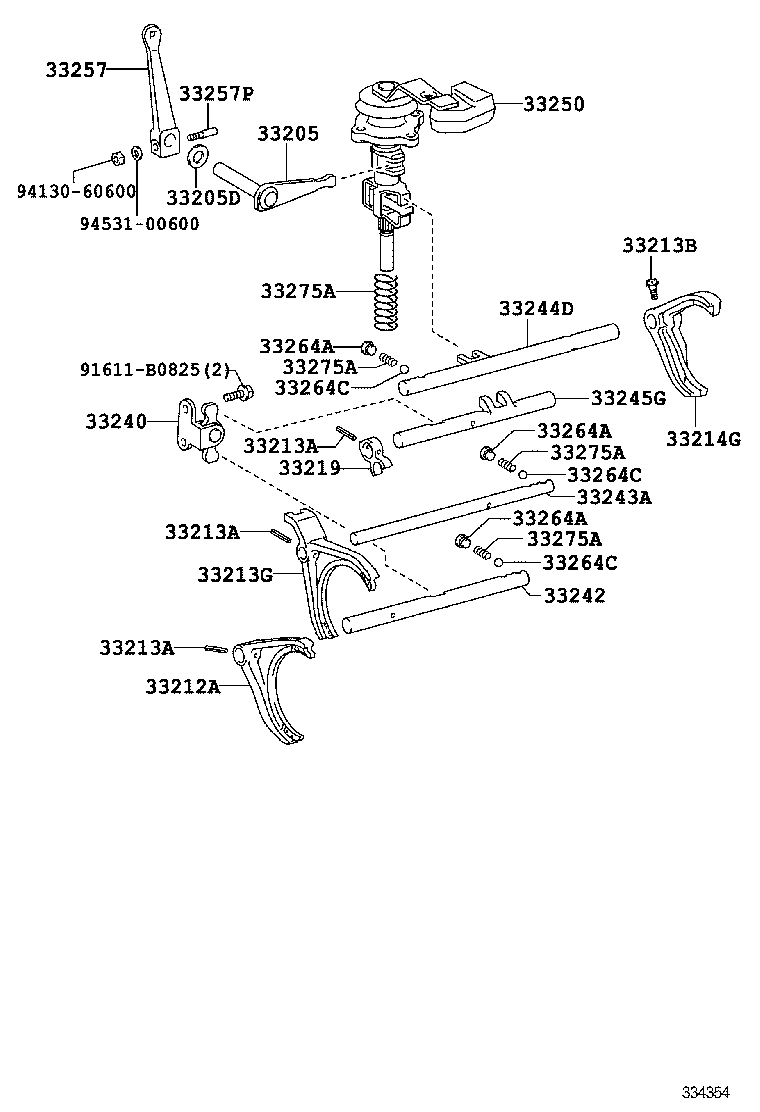 33253-37160 LEVER, SHIFT OUTER, NO.1 product image