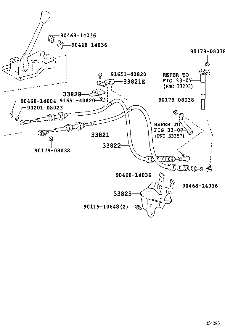 33804-36060 BRACKET, TRANSMISSION CONTROL CABLE, NO.1 product image