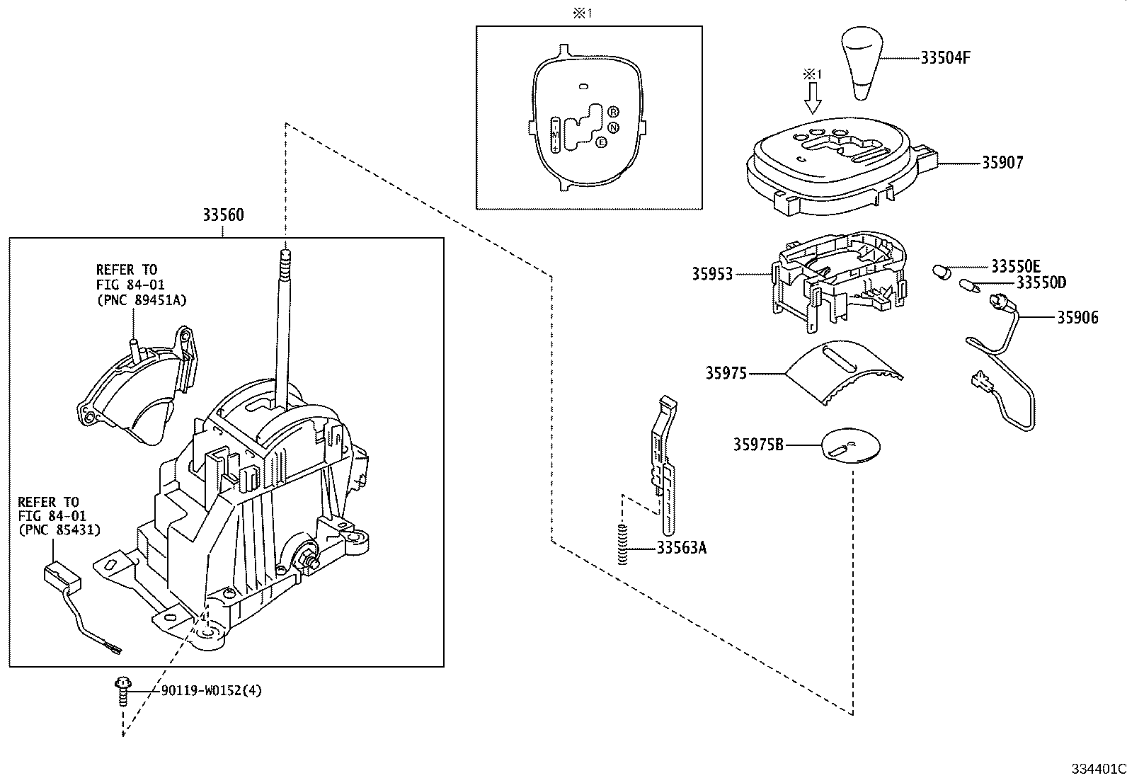33829-0D080 CLAMP, TRANSMISSION CONTROL CABLE product image