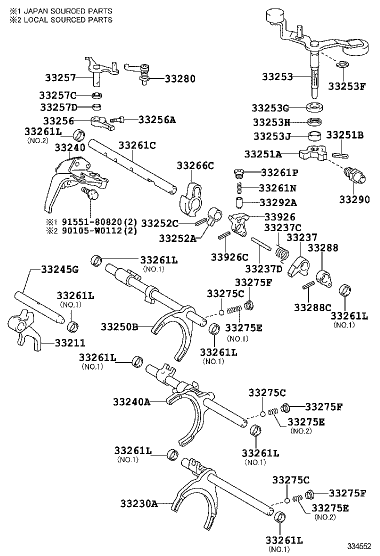 33240-0D020 BRACKET ASSY, REVERSE SHIFT ARM product image