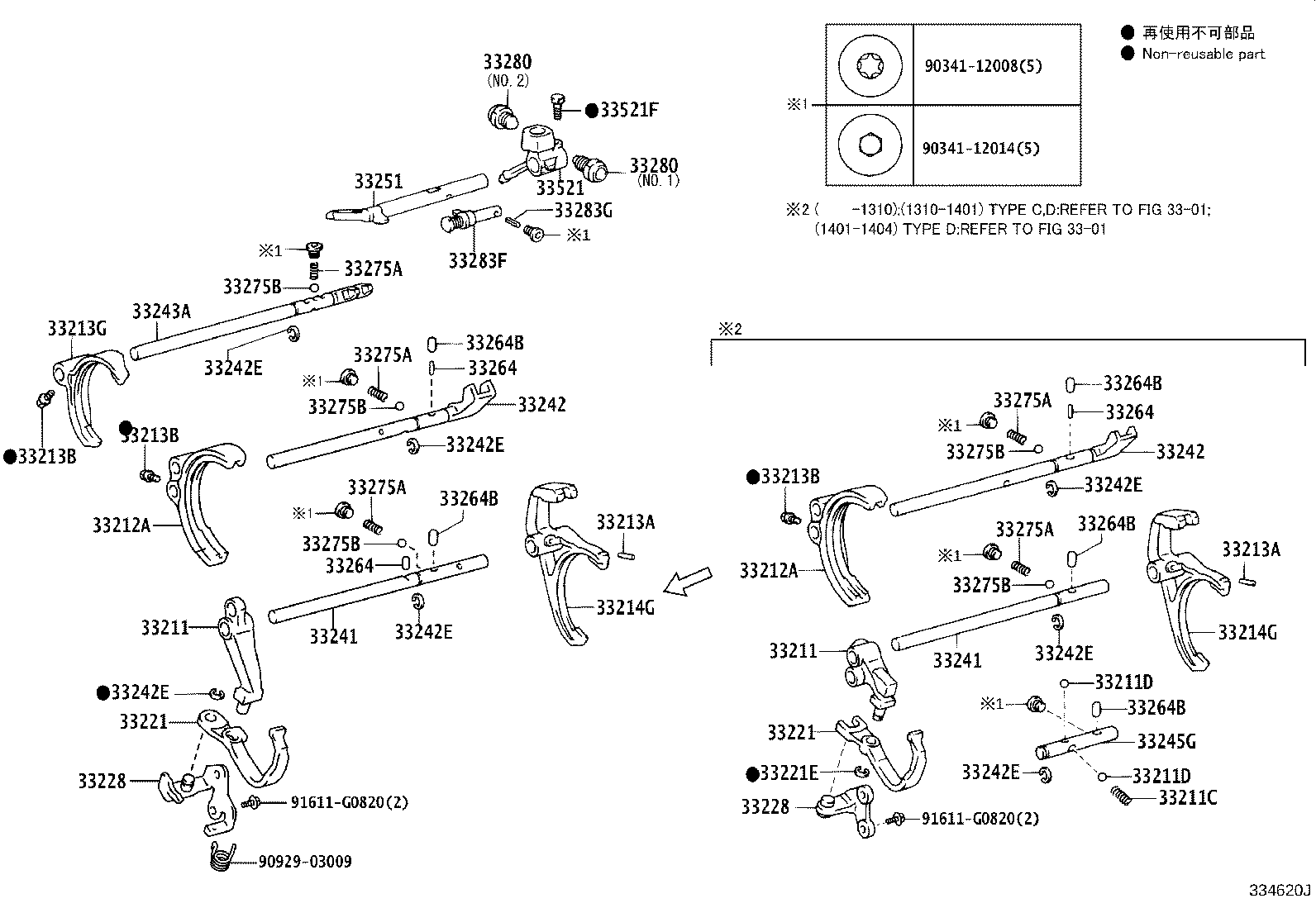 33244-35091 SHAFT, REVERSE SHIFT FORK product image