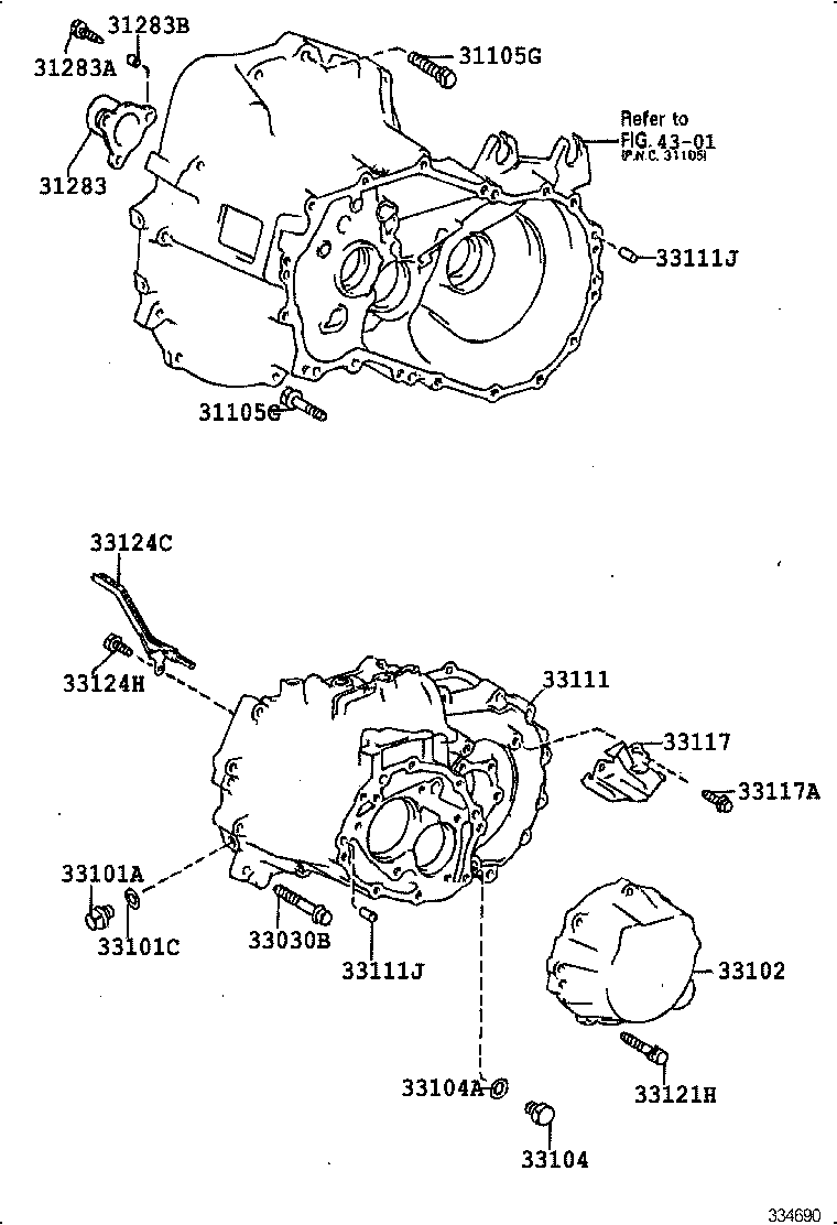 33111-33031 CASE, MANUAL TRANSMISSION product image