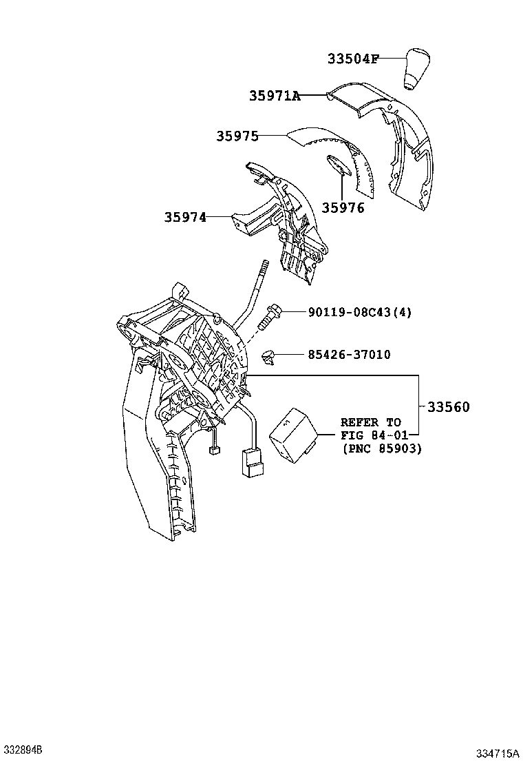 33829-28080 SUPPORT, TRANSMISSION CONTROL CABLE product image