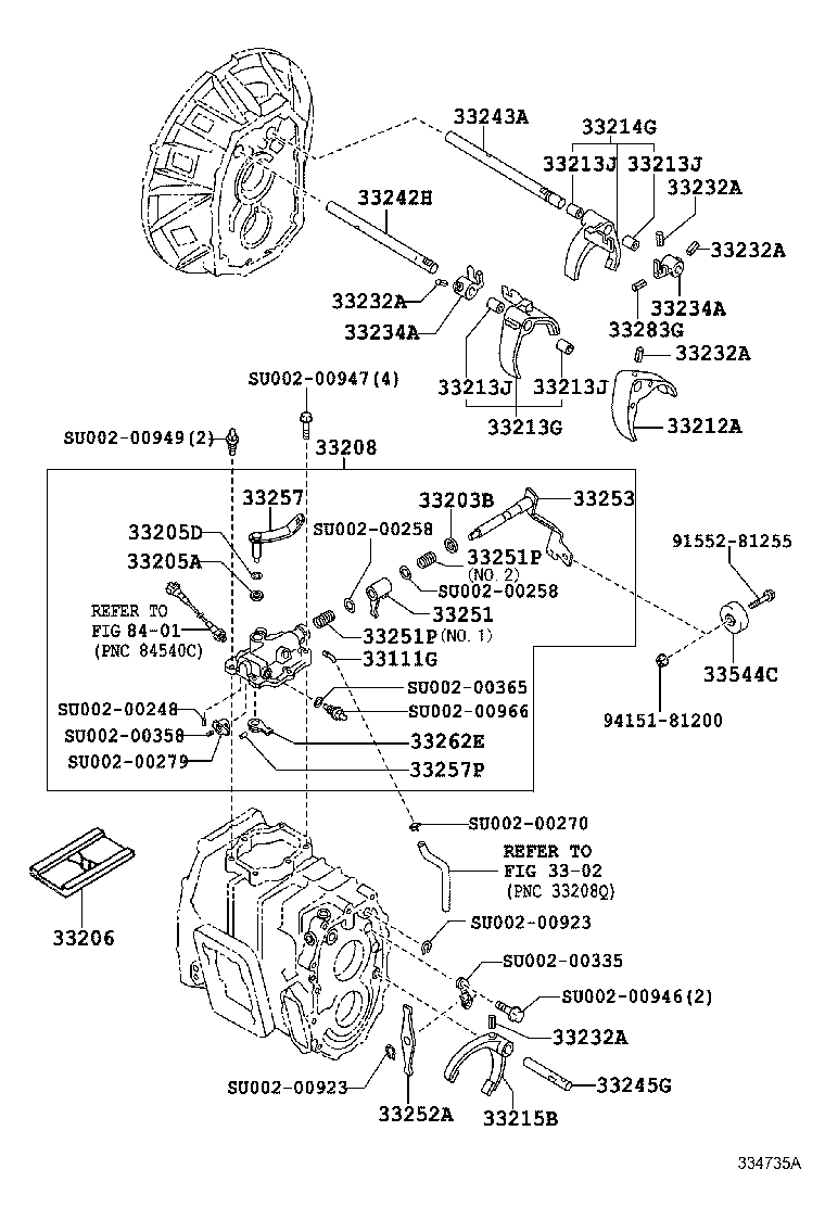 33253-37160 LEVER, SHIFT OUTER, NO.1 product image