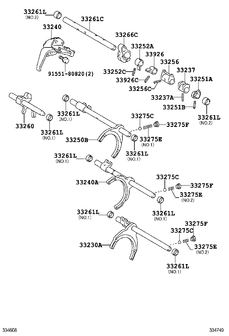 33257-02010 LEVER, SELECT OUTER product image