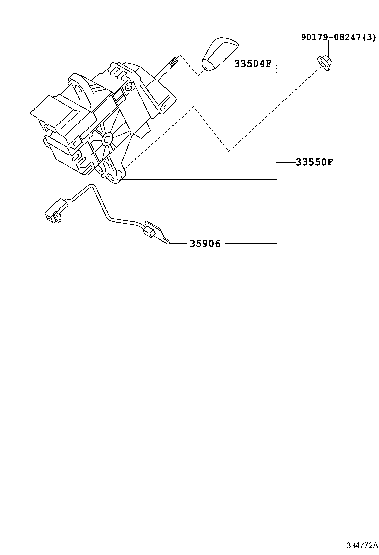 33504-79005 KNOB SUB-ASSY, SHIFT LEVER product image