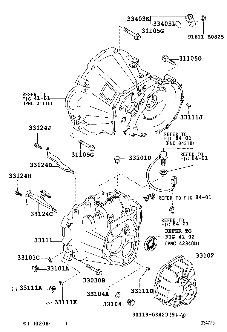 33111-17121 CASE, MANUAL TRANSMISSION product image