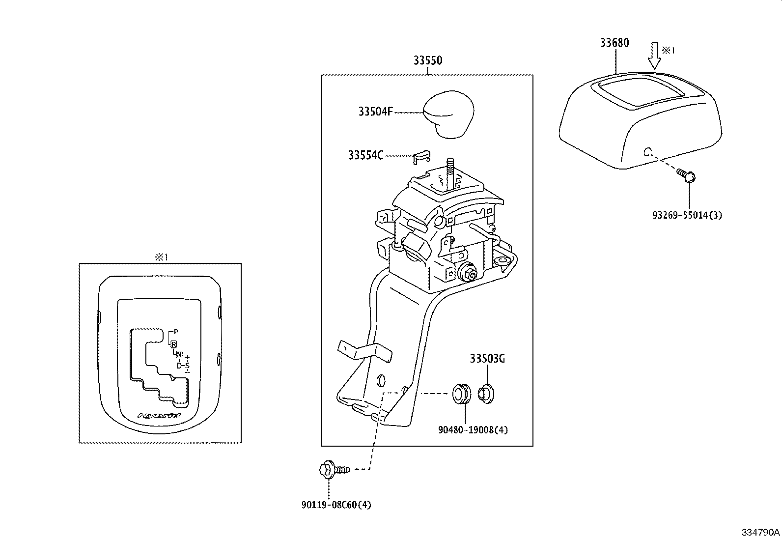 33550-37461 FLOOR SHIFT ASSY, TRANSMISSION product image