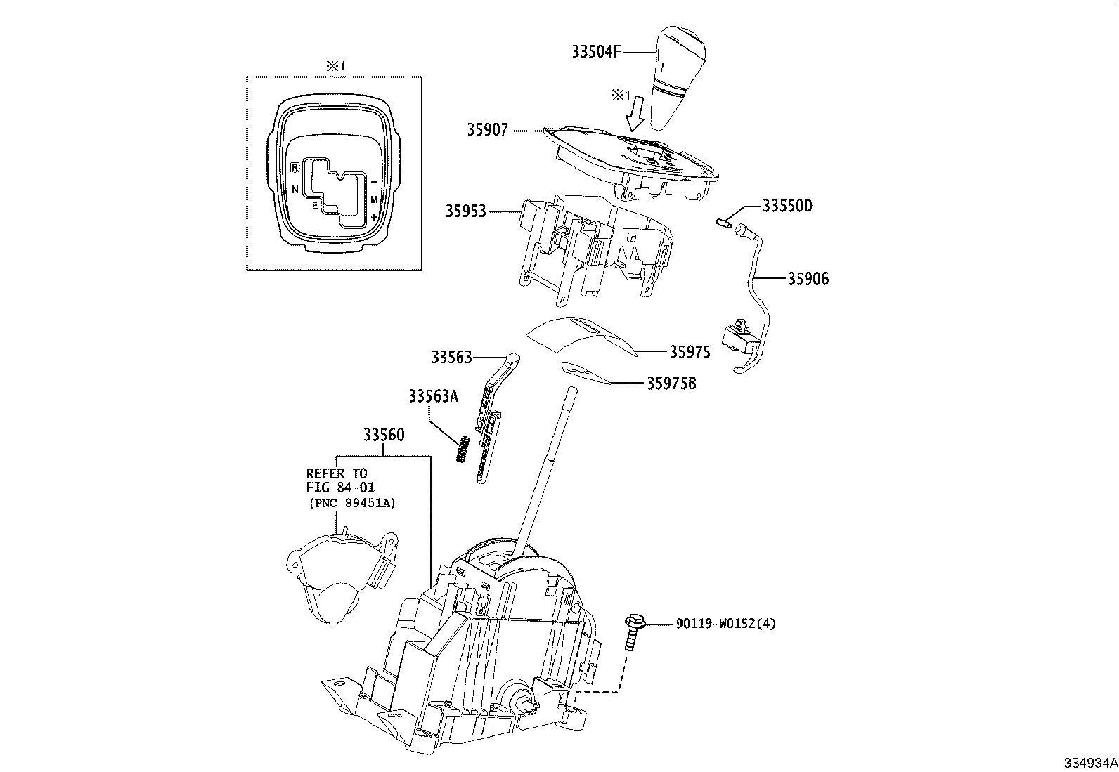 33530-0H030 LEVER ASSY, SHIFT (FOR FLOOR SHIFT) product image