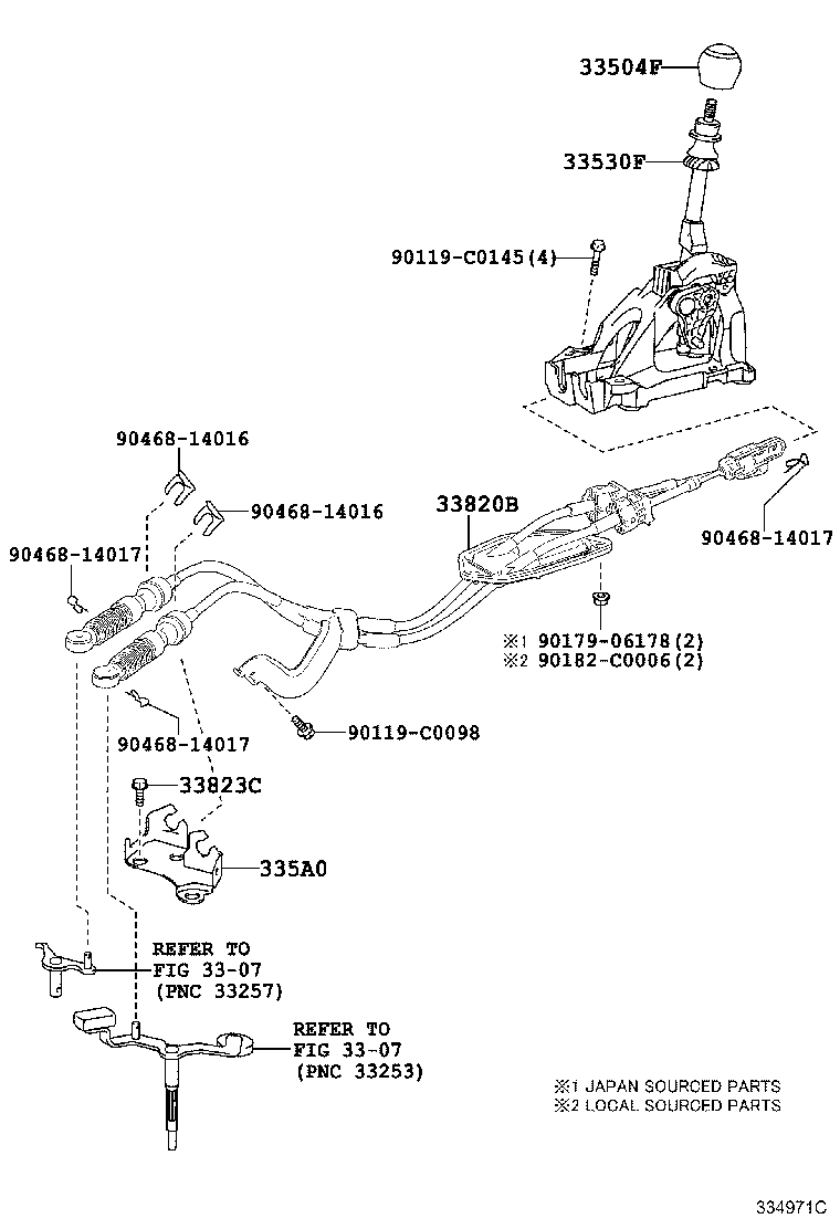 33550-02580-B1 FLOOR SHIFT ASSY, TRANSMISSION product image