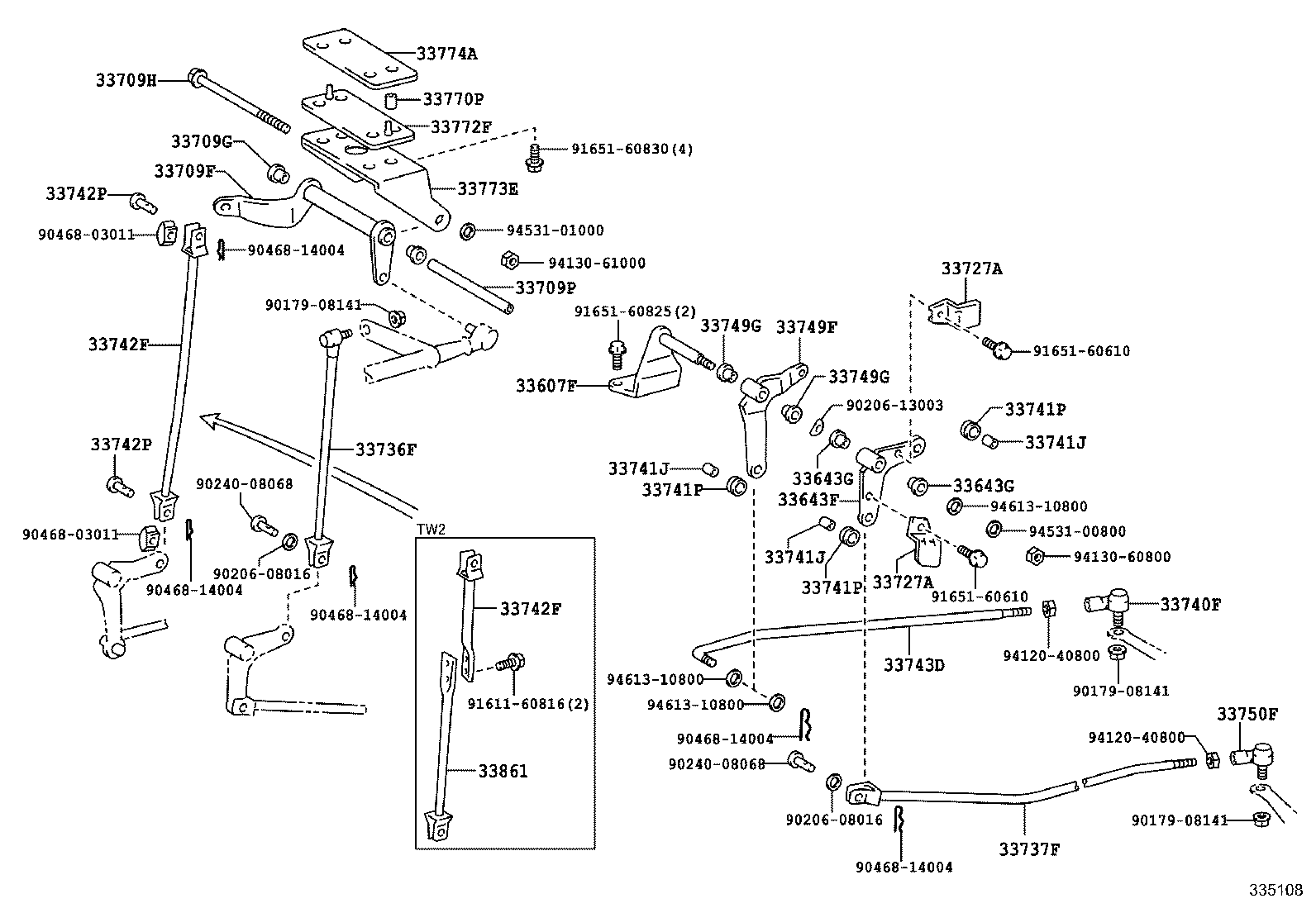 33502-25020 HOUSING SUB-ASSY, SHIFT LEVER (FOR FLOOR SHIFT) product image