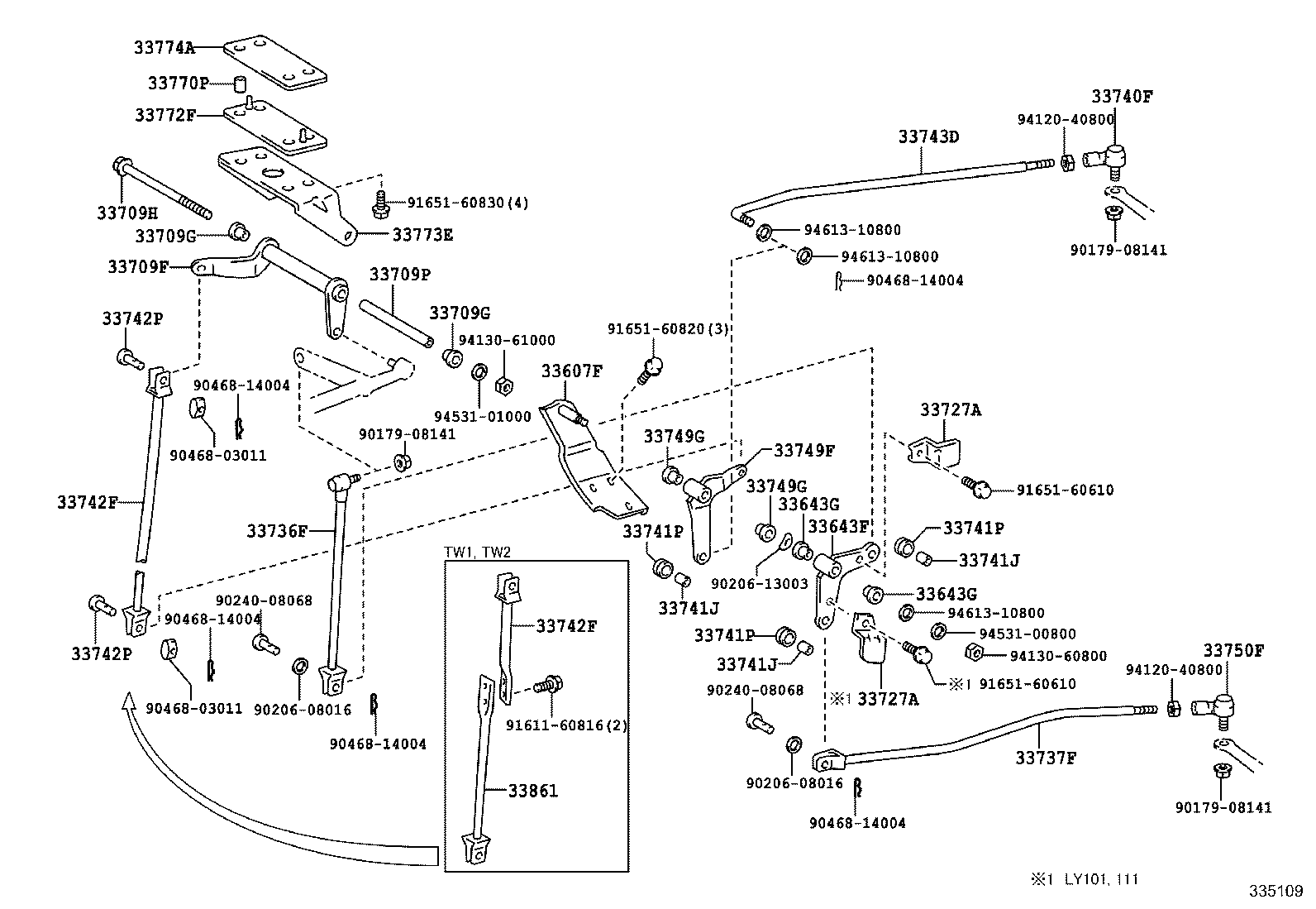 33502-25020 HOUSING SUB-ASSY, SHIFT LEVER (FOR FLOOR SHIFT) product image