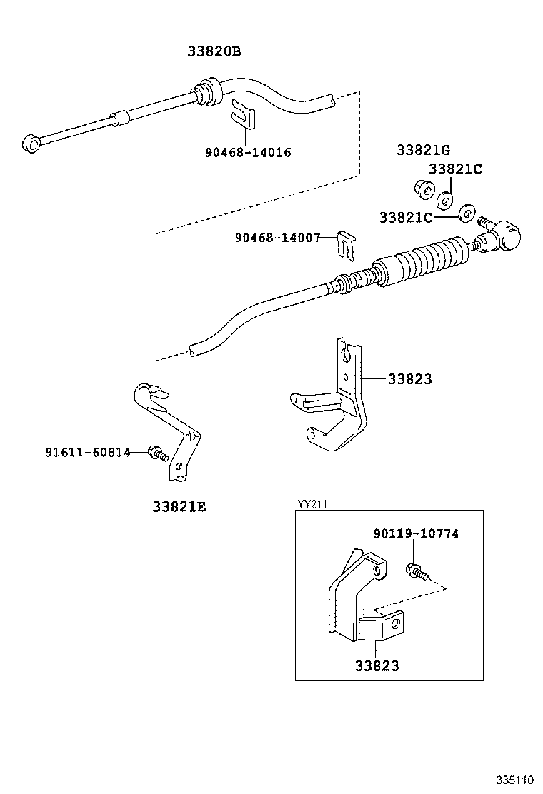 33502-25020 HOUSING SUB-ASSY, SHIFT LEVER (FOR FLOOR SHIFT) product image