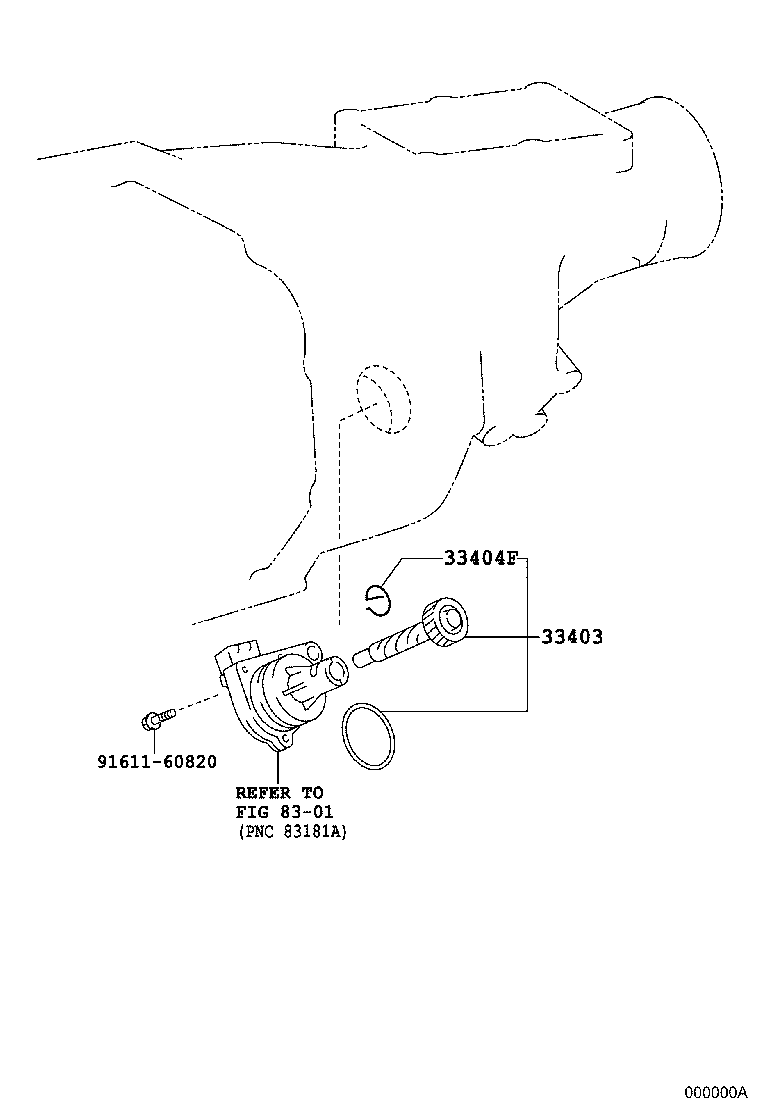 33403-19605 GEAR SUB-ASSY, SPEEDOMETER DRIVEN (MTM) product image