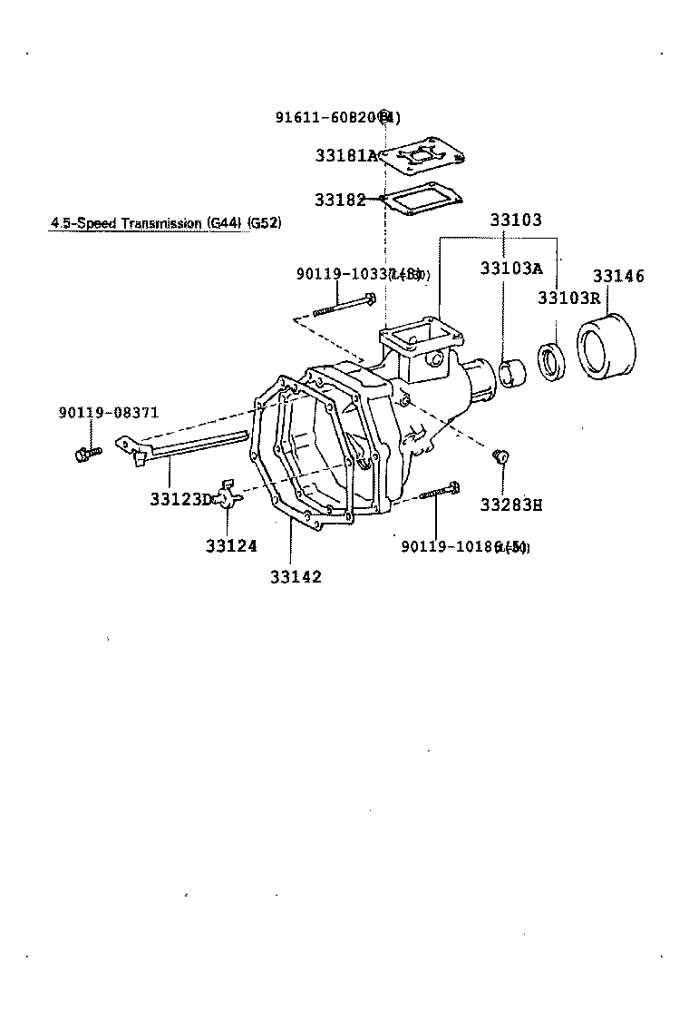 33103-35100 HOUSING SUB-ASSY, EXTENSION(MTM) product image