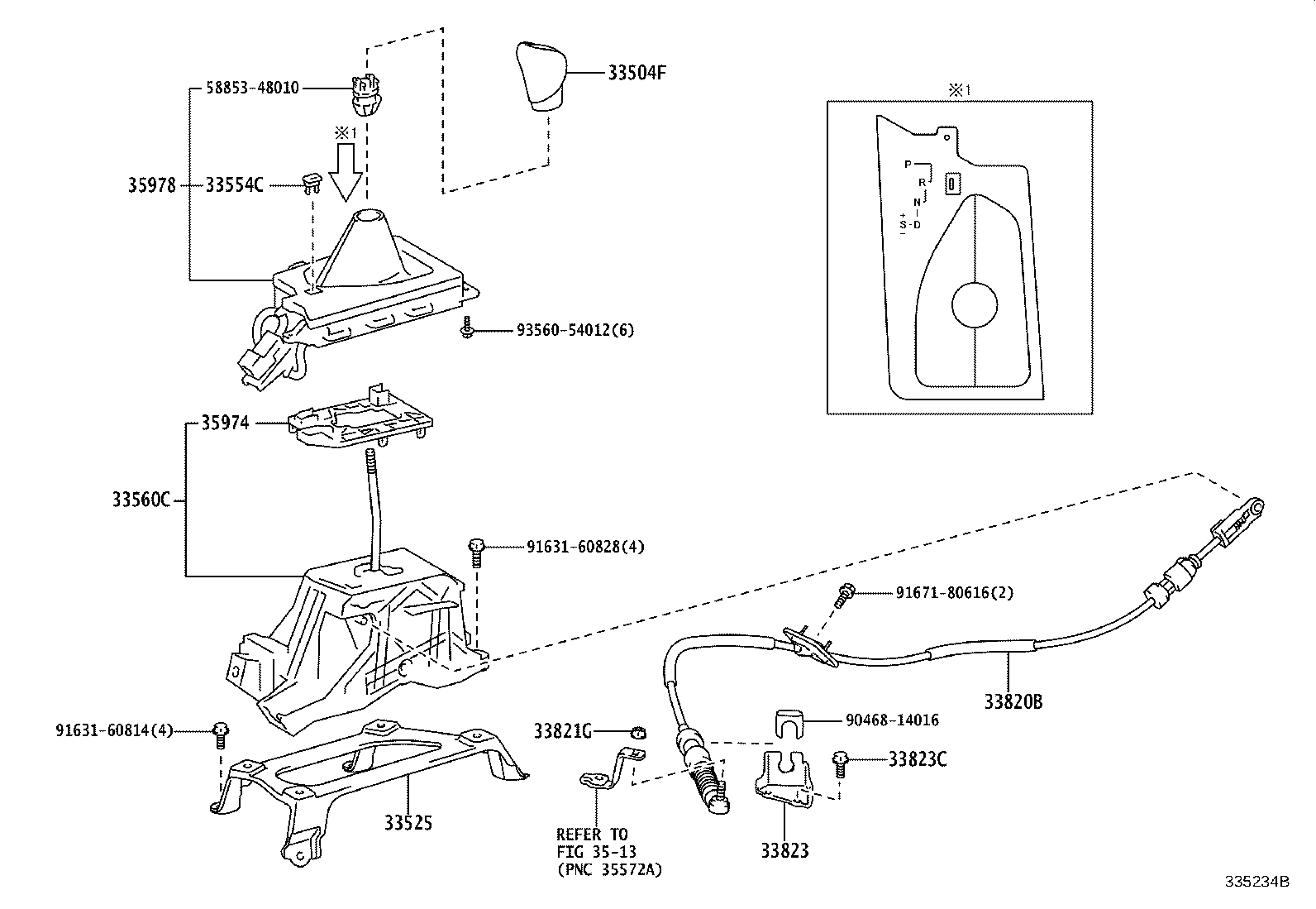 91611-60814 BOLT (FOR TRANSMISSION CONTROL CABLE BRACKET) product image