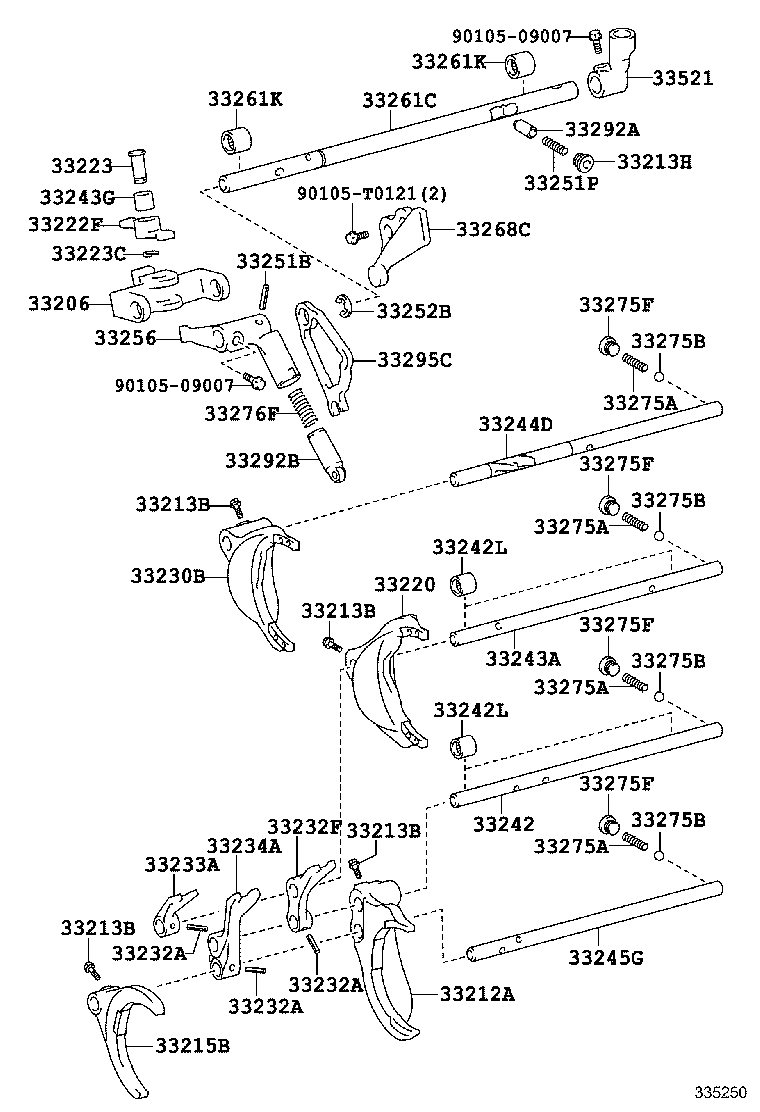 33261-35170 SHAFT, SHIFT & SELECT LEVER product image