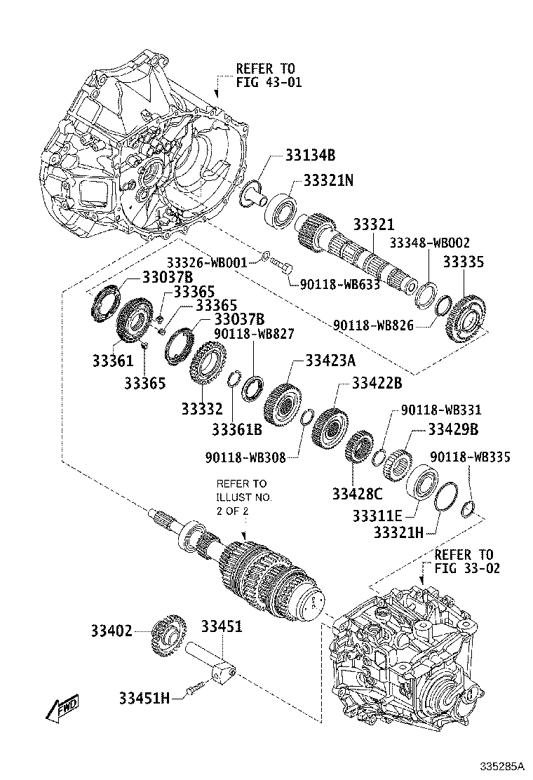 Toyota 90118-WB333 BEARING (FOR OUTPUT SHAFT REAR)