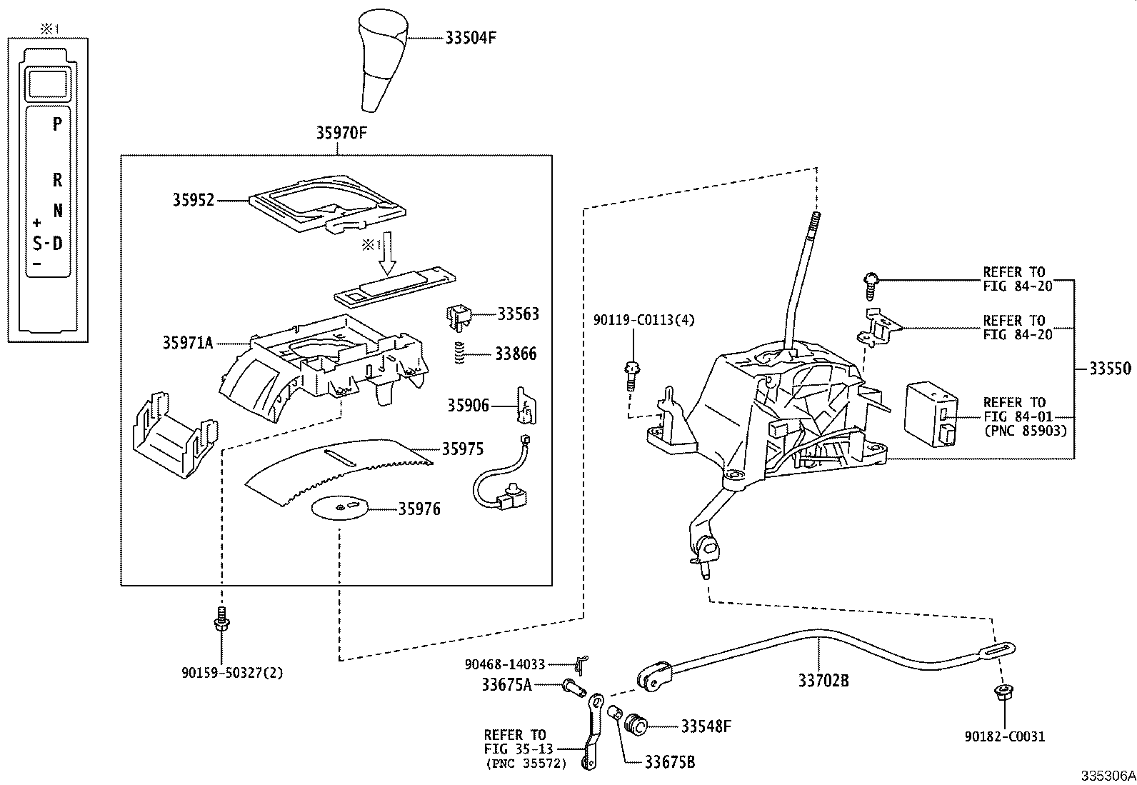 33530-60650 LEVER ASSY, SHIFT (FOR FLOOR SHIFT) product image