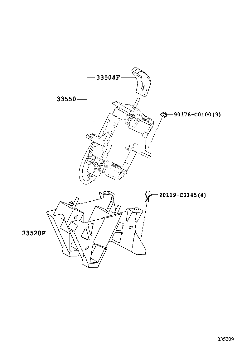 33504-19045 KNOB SUB-ASSY, SHIFT LEVER product image