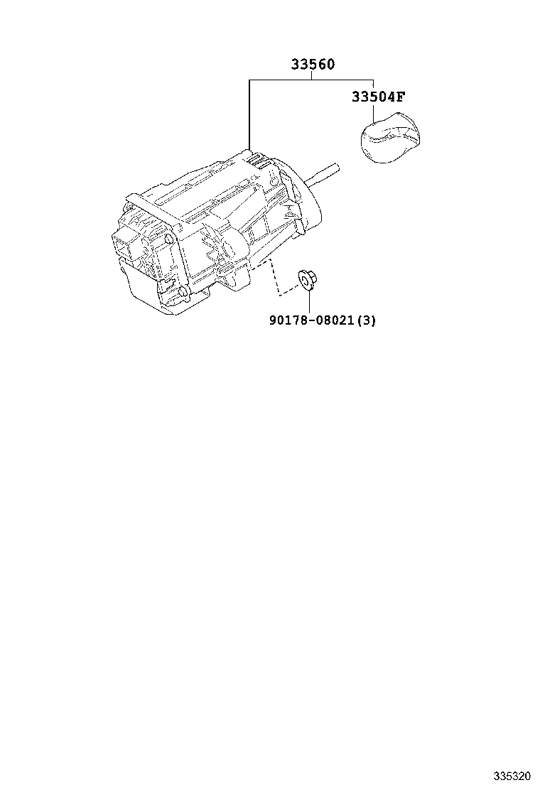 33504-47080 KNOB SUB-ASSY, SHIFT LEVER product image