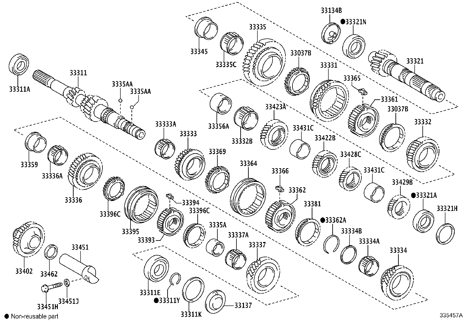 33335-52060 GEAR, 1ST product image