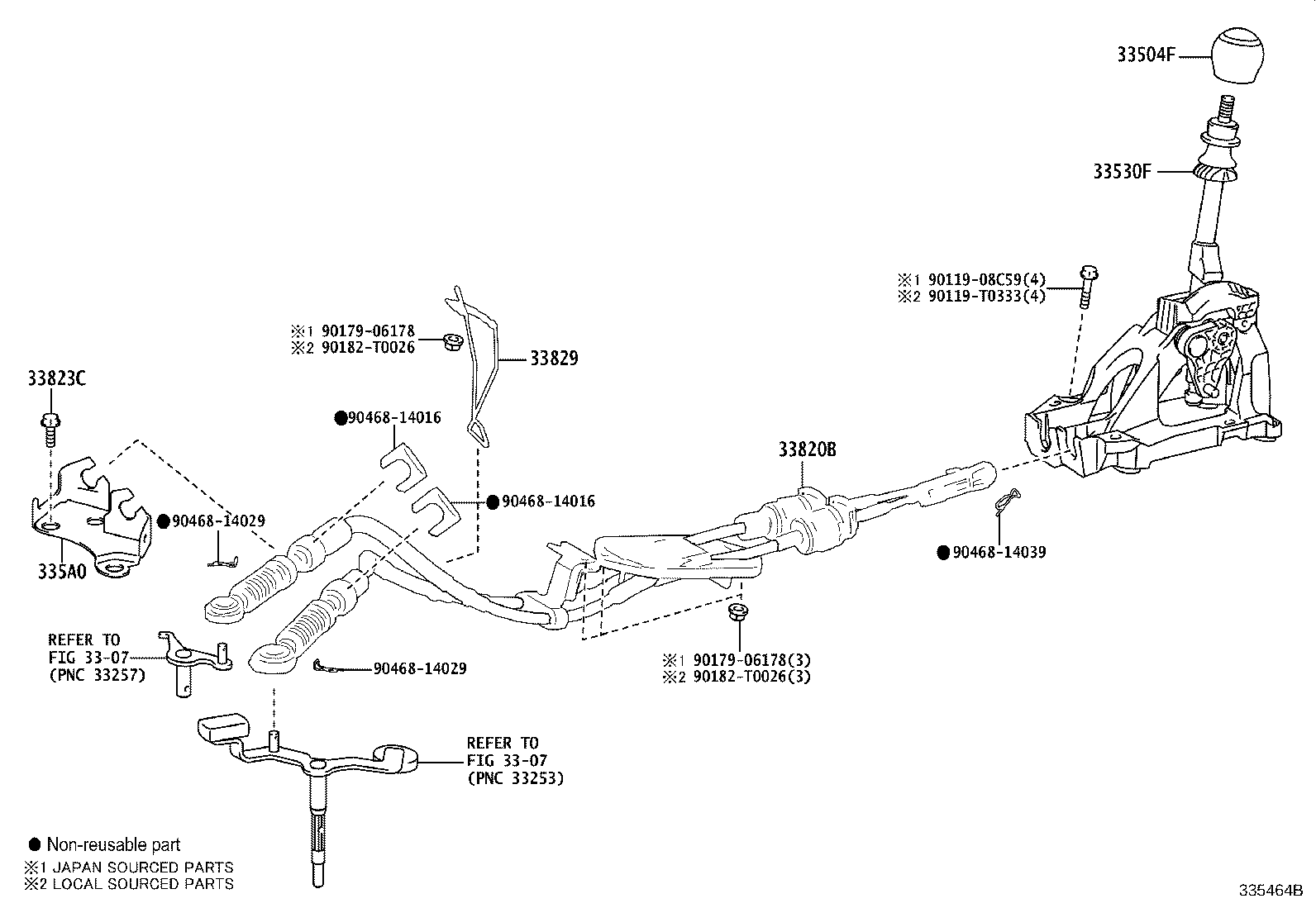 33530-0D120 LEVER ASSY, SHIFT (FOR FLOOR SHIFT) product image