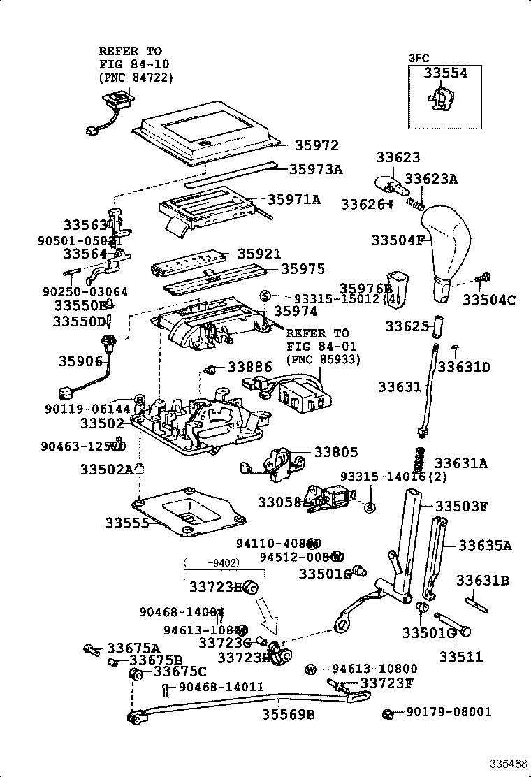 33503-22330 LEVER SUB-ASSY, SHIFT(FOR FLOOR SHIFT) product image