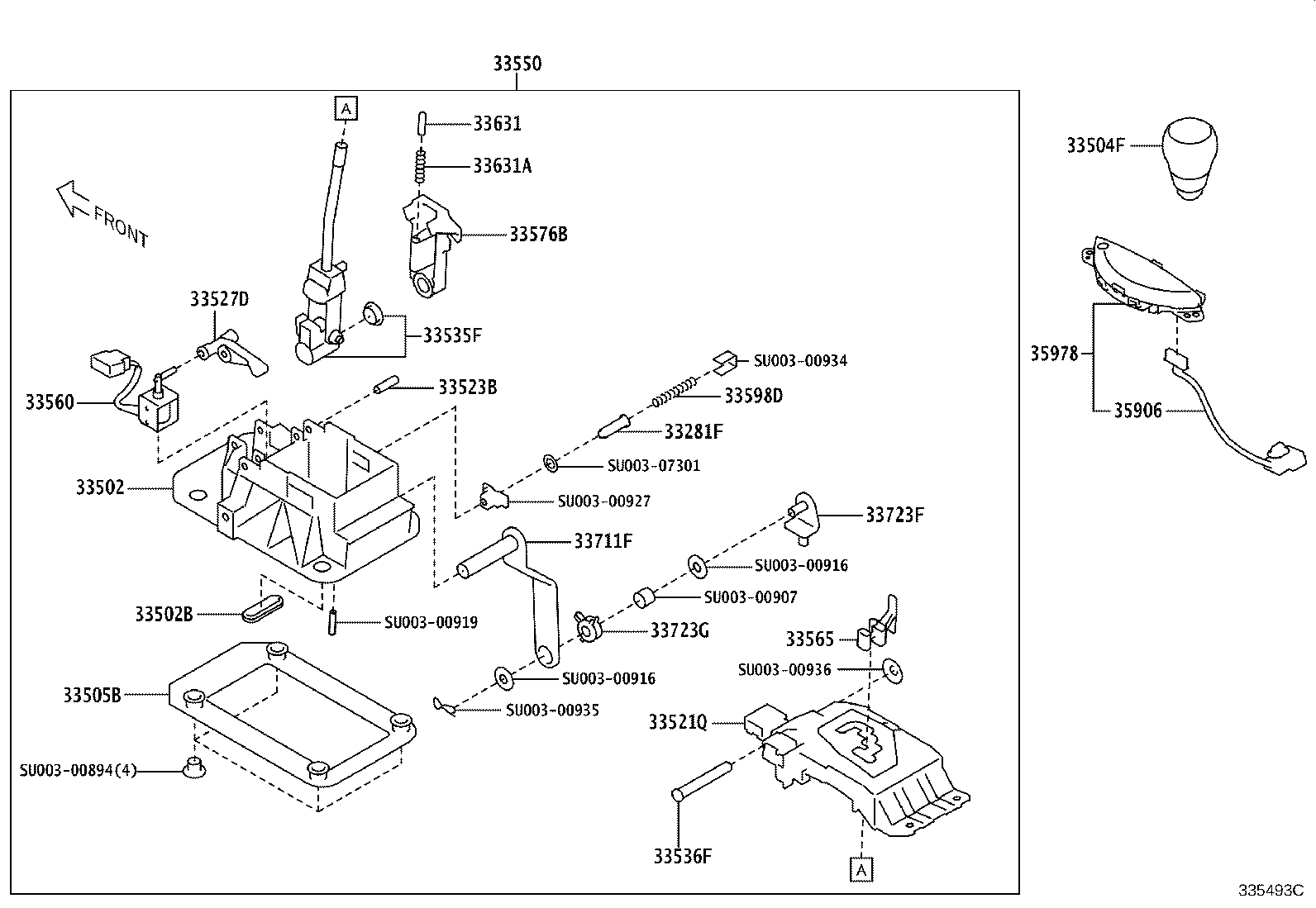 SU003-07445 HOUSING, SHIFT LEVER (FOR FLOOR SHIFT) product image