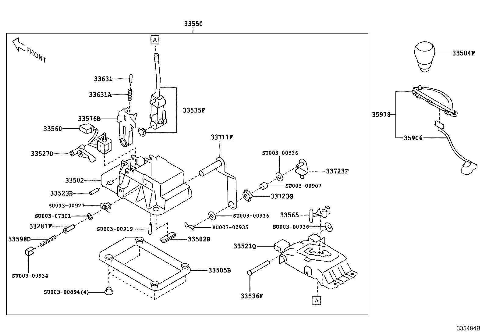 SU003-07445 HOUSING, SHIFT LEVER (FOR FLOOR SHIFT) product image