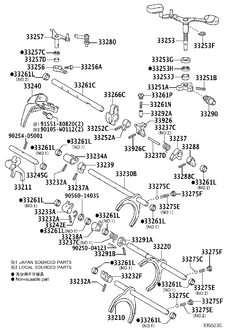 Toyota 33232-02020 HEAD, GEAR SHIFT, NO.1