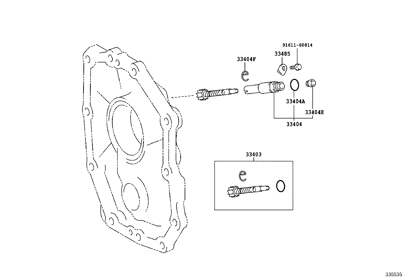 33482-39665 GEAR SUB-ASSY, SPEEDOMETER DRIVEN (MTM) product image