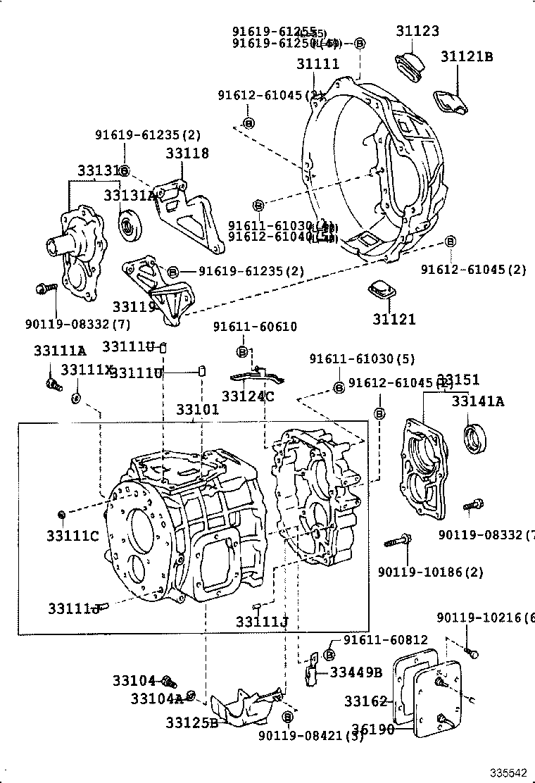 33101-36103 CASE SUB-ASSY, MANUAL TRANSMISSION product image
