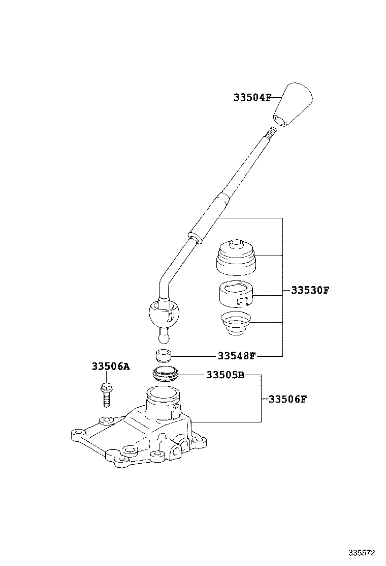33530-60451 LEVER ASSY, SHIFT (FOR FLOOR SHIFT) product image