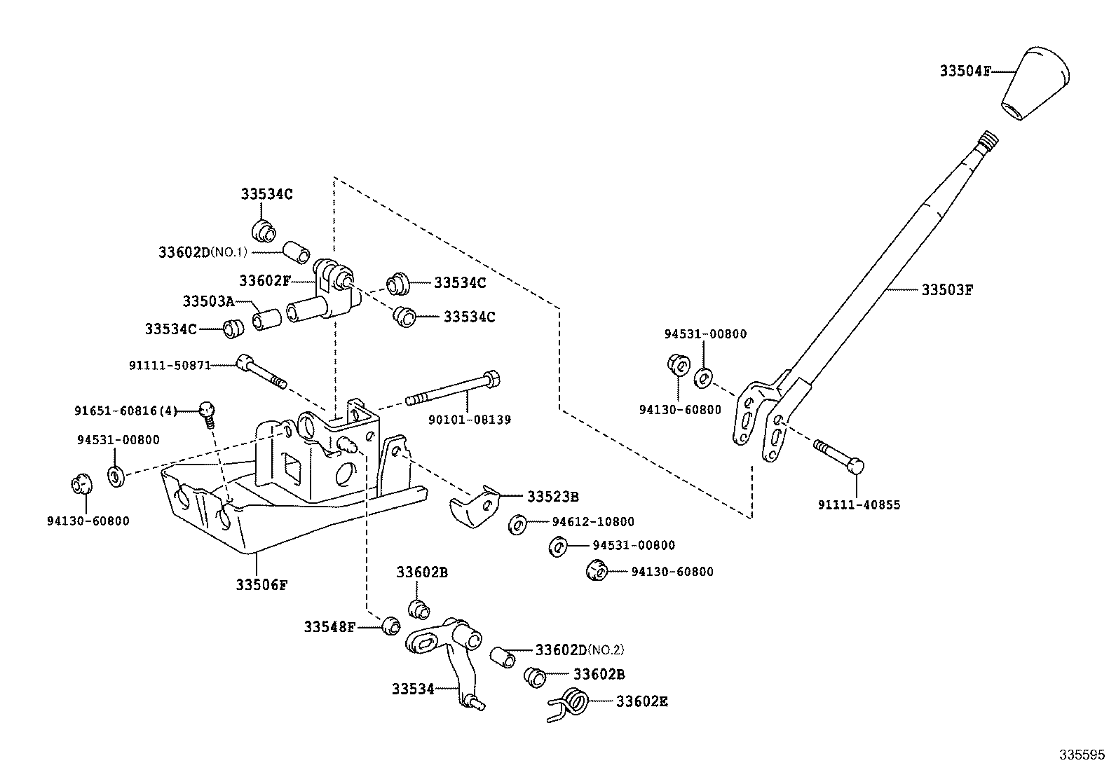 33542-36070 KNOB SUB-ASSY, SHIFT LEVER product image