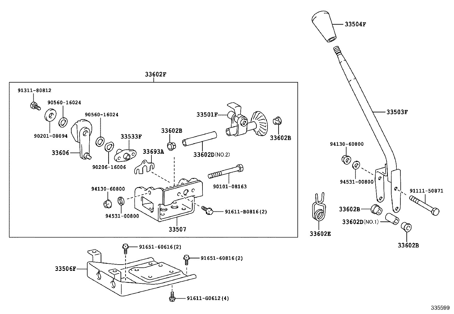 33502-36160 PLATE SUB-ASSY, SHIFT LEVER product image